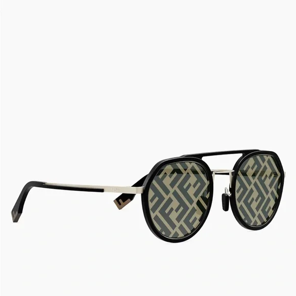 💯- New Authentic Fendi Pattern Pilot Men's Sunglasses FE40040U 02C 51. - Picture 13 of 16